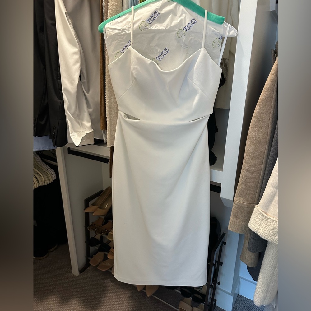 Jenny Yoo Cream Midi Dress